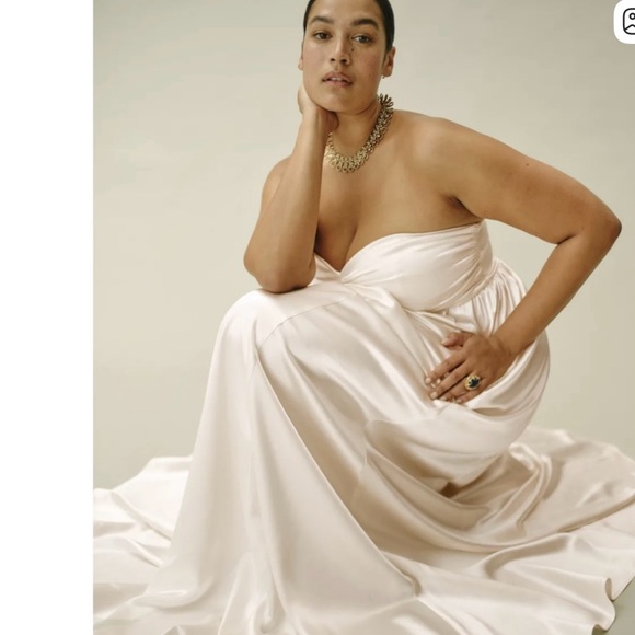 Reformation Dresses & Skirts - NWT Reformation Gabbie Silk Dress Gown Ivory White Size 4